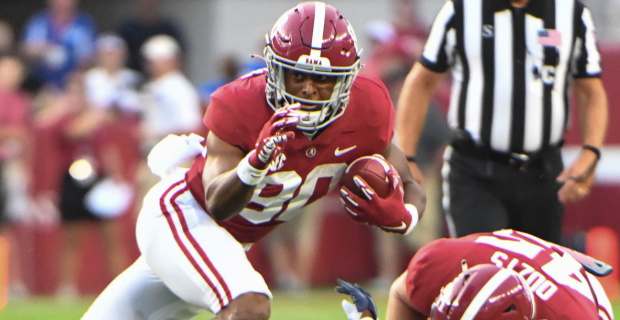 Scenes from an Alabama Crimson Tide game during the college football season.